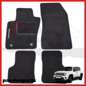 TAPPETINI JEEP RENEGADE DAL 2018 IN MOQUETTE CON RICAMO E 2 FISSAGGI 4 PZ - Foto 1 di 6