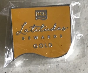 "GOLD" - NCL Norwegian Cruise Ship Latitudes Rewards Collectible Lapel Pin - Picture 1 of 3