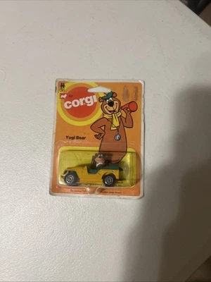 CORGI 1981 Hanna-Barbera Yogi Bear Jeep Diecast Car Yellow MIP Vintage NOS - Image 1 of 2