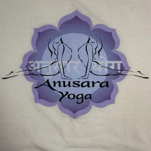 Anvil Yoga Tank Top weiß vorgeschrumpfte Baumwolle Anusara Yoga Grafik T-Shirt Herren L - Bild 1 von 7