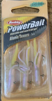 PowerBait Atomic Teasers Pearl White 3 Ct-BRAND NEW-SHIPS N 24 HOURS - Image 1 of 4
