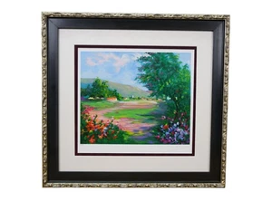2004 Alex Perez 'Landscape in Provence' Colored Serigraph Print Signed COA - Picture 1 of 12