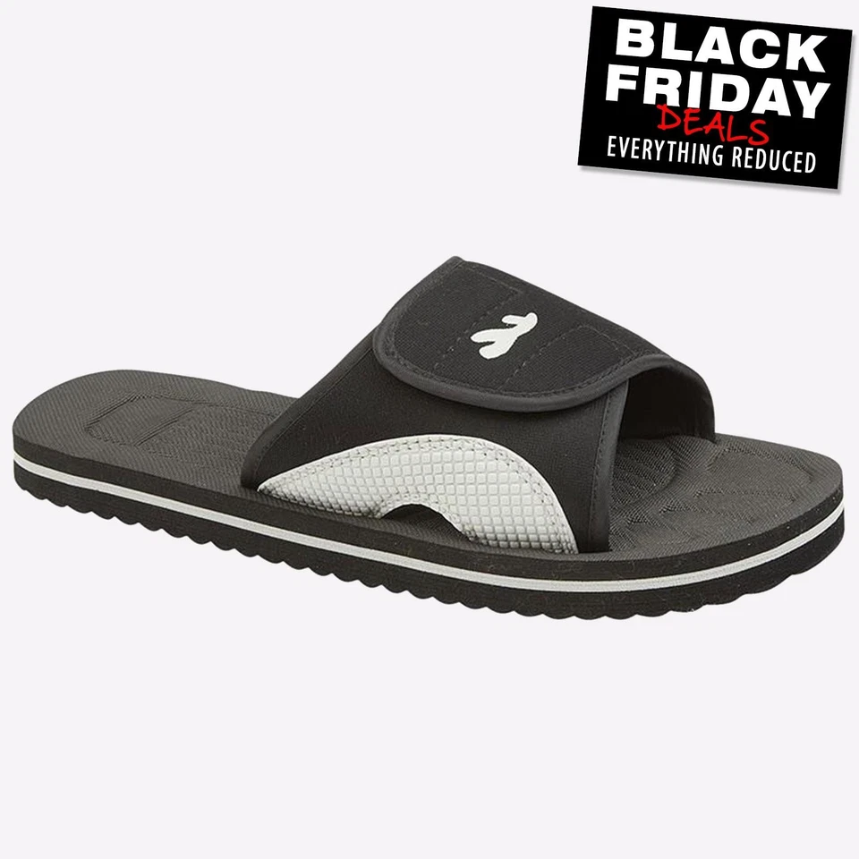 PDQ Surfer Sandalias Deslizantes Casual De Moda Para Hombre Negras - Imagen 1 de 1