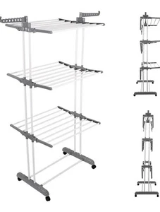 Estante de secado de ropa Rainberg Airer, percha plegable de 4 niveles - gris precio de venta sugerido por el fabricante de 20 GBP - Imagen 1 de 8
