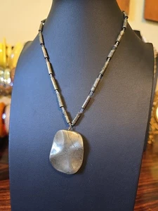 Vintage Pyrit und Kristall Halskette von Katherine J Kornblau, NYC - Bild 1 von 7