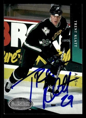Trent Klatt 1993-94 Parkhurst #48 Dallas Stars AUTO HAND SIGNED - Image 1 of 2