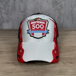 2014 Daytona 500 NASCAR Mütze — karierte Flagge Sport — Flammen-Design verstellbar - Bild 1 von 9