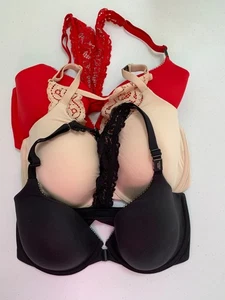 NUEVO Lote/Juego/Cantidad 3 Sujetador Victoria Secret Body Por Victoria Demi Cierre Frontal 32DDD - Imagen 1 de 2