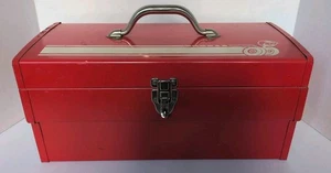Cassetta degli attrezzi vintage anni 60 70 Mopar Dodge Scat Pack Bumblebee rossa con vassoio attrezzi - Foto 1 di 10
