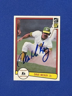 Signed 1982 Donruss #391 Dave McKay Oakland Athletics auto autograph - Image 1 of 3
