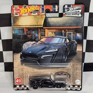 HOT WHEELS PREMIUM BOULEVARD BLACK LYKAN HYPERSPORT REAL RIDERS EXOTICS NEW 1/64 - Picture 1 of 9