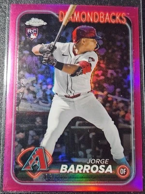 2024 Topps Chrome Update #USC163 Jorge Barrosa RC Pink /399 - Image 1 of 2