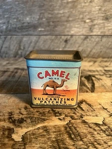 Vtg Camel Vuleanizing Patches Box With Tin Lid No 9-X - Picture 1 of 10