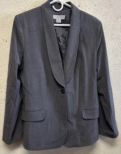 Vintage Sag Harbor grauer Blazer mit einem Knopf Größe 12 - Bild 1 von 3