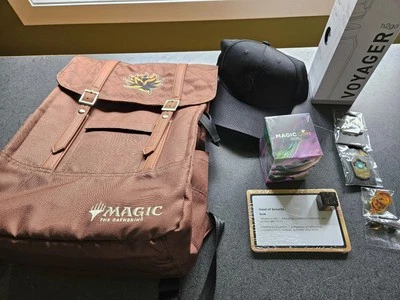 MagicCon Vegas 2025 Black Lotus Lot: Backpack, Hat, Deckbox+Sleeves, Planechase+ - Image 1 of 4
