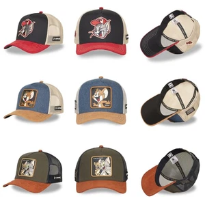 CAPSLAB Premium Trucker Cap TOM & JERRY Basecap Mesh Kappe Logo Patch Druckknopf - Picture 1 of 31