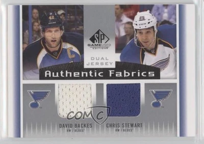 2013-14 SP Game Used Edition Jerseys David Backes Chris Stewart #AF2-BS - Image 1 of 2