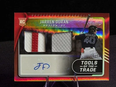 2022 Panini Absolute #TT2S-JD - Jarren Duran RC Tools Of The Trade RPA Red /50 - Image 1 of 4