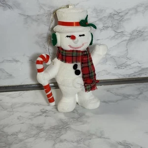 Weihnachten Vintage beflockte Schneemänner Ornamente, Na1 - Bild 1 von 3