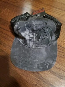 New Black A Logo Camo Kryptek Mesh Snapback Cap Hat Adjustable 1014 - Picture 1 of 3
