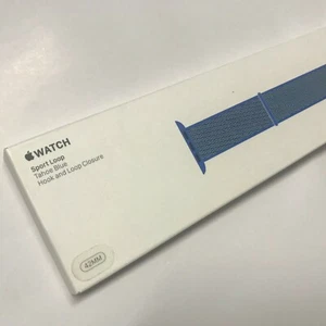 New in open box Original Apple Watch Sport loop Band 42mm 44mm 45MM Tahoe Blue - Picture 1 of 12