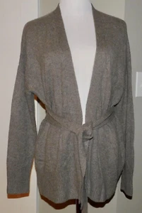 360 Cashmere Sz S Womens Open Cardigan Belted Porcupine Sweater Jacket $496! NEW - Picture 1 of 9