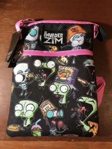 Invader Zim GIR Snacks Passport Crossbody Bag NEW /w Tags Bioworld - Picture 1 of 3