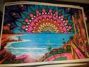 ENCHANTED WORLD VINTAGE 1968 BLACKLIGHT HEADSHOP POSTER By CELESTIAL ARTS - Picture 1 of 7