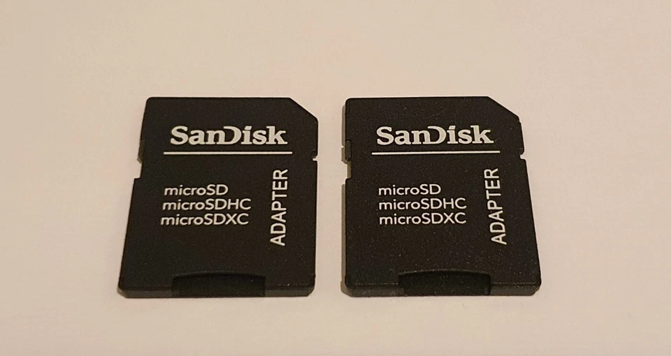 2 x Sandisk MICRO SD Card Adapter SDHC MEMORY CARD ADAPTOR CONVERTER - Image 1 of 1