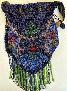 Exquisite Handmade Victorian Beaded Reticule. Gorgeous Colors and Design - Picture 1 of 7