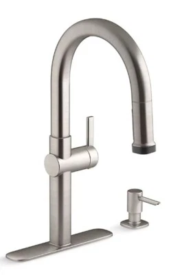 Grifo de cocina extraíble Kohler Rune de 1 manija vibrante de acero inoxidable K-R22153-SD-BLS Foto 1 de 4