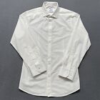 Mizzen Main Shirt Mens Medium White Button Up Long Sleeve Slim Fit Dress Stretch