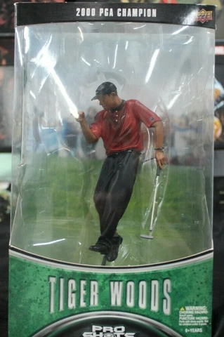 Tiger Woods Pro Shots Figure by Upper Deck - 'The Point' with Trading Card Cover