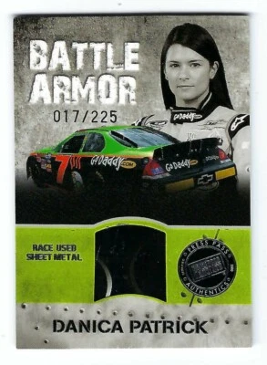 2010 Press Pass Stealth Danica Patrick Battle Armor Sheet Metal #/225 Chevrolet - Image 1 of 2