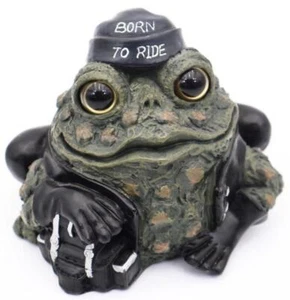 De colección 5" Toad Hollow Cycle Works BORN TO RIDE Biker Toad 2007 - Imagen 1 de 5