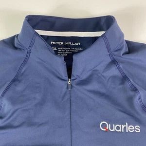 Peter Millar 1/4 Zip Womens XXL Blue Raglan Sleeve Perth Layer Crown Sport UPF - Picture 1 of 10