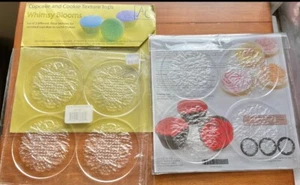 ROSEN & BLUMEN LAUNISCHE BLÜTEN CUPCAKE KEKS FONDANT TEXTUR BLATT 2er-Set - Bild 1 von 2