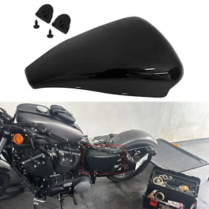 Black Left Battery Cover w/ Clips Fit For Harley Sportster 1200 Iron 883 14-2022 - Imagen 1 de 6