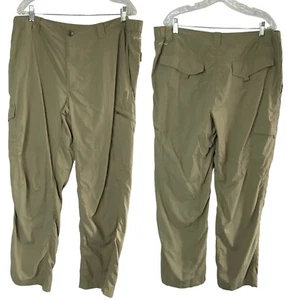 COLUMBIA Men Omni Shade Pants High Rise Sz 40/32 Khaki Hiking Camping 94-11 - Picture 1 of 11