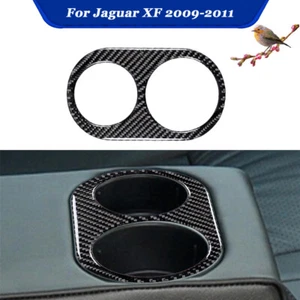 Inner Rear Center Cup Holder Panel Trim Cover For Jaguar XF 09-11 Carbon Fiber  - Picture 1 of 9