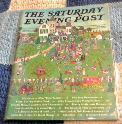 THE SATURDAY EVENING POST MAGAZINE AUGUST SEPTEMBER 1974 BILLY GRAHAM JEANS ARMY - Image 1 of 4