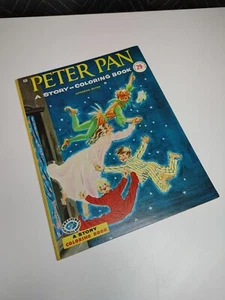 Peter Pan - A Story Coloring Book 1956, Treasure Books - NOS - Unused - Picture 1 of 9