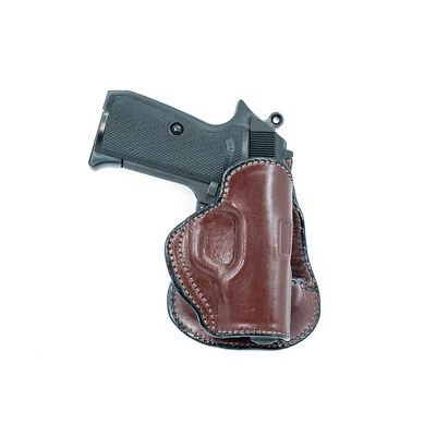CARDINI LEATHER PADDLE LEATHER HOLSTER FOR BERETTA NANO BU9 9MM. OWB PADDLE ADJUSTABLE CANT.