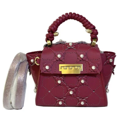 ZAC Zac Posen Eartha Faux Pearl Mini Top Handle Crossbody Bag, Orchid - Image 1 of 4