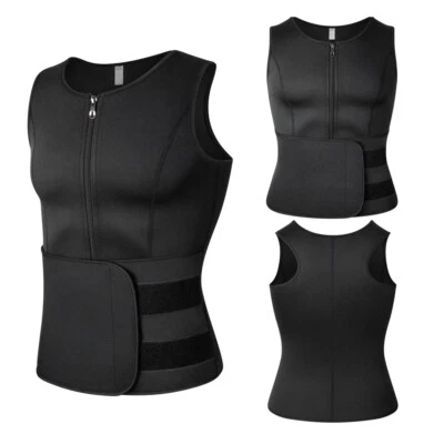 Мужской неопреновый жилет для сауны корректирующий фигуру корсет сжигание жира жесткий контроль корректирующее белье - Изображение 1 из 4