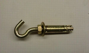 Hook bolt. M10 x 110mm Shield Anchors, hook. pack of 1. masonry - Picture 1 of 3