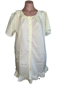 Yellow Ruffle BabyDoll style Katz Mini Nightgown Night NOS Adorable Lightweight - Picture 1 of 11