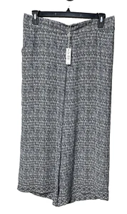 Max Studio Womens XL Cropped Ankle Wide Leg Pants Pull On Elastic Waist Pockets - Picture 1 of 12