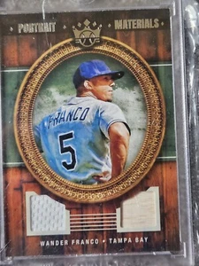 2022 Diamond Kings WANDER FRANCO RC Jersey Bat Dual Relic Portrait PM-WF Rays - Picture 1 of 2