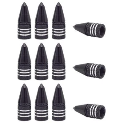 12 Stück YOU.S Ventilkappen Ventil Kappe Spike in Schwarz für Auto PKW LKW - Bild 1 von 2